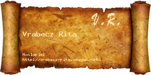 Vrabecz Rita névjegykártya